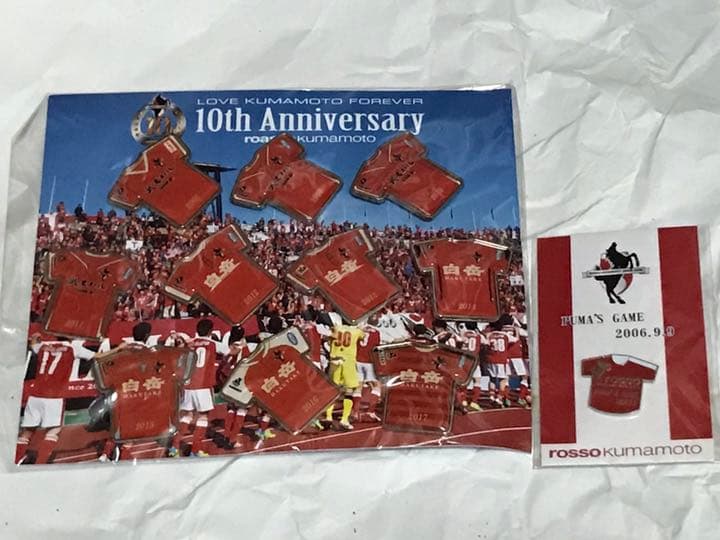 ロアッソ熊本10周年記念ピンバッチ ロッソ熊本ピンバッチ