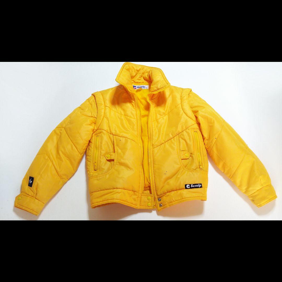 fusalp フザルプ スキーウェア 黄色 上下セット ヴィンテージ 昭和レトロ