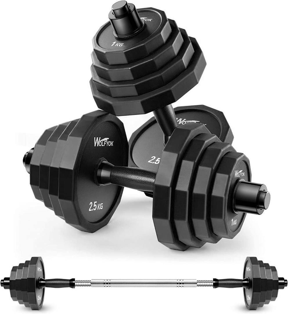 Wolfyok ダンベルセット 30kg（15kgｘ2セット）