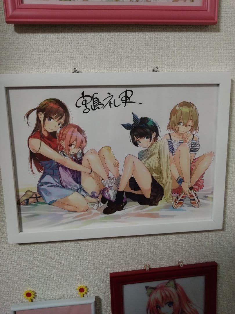 彼女お借りします特典フィギュア・缶バッチ時計・スマホ用防水ポーチ・複製原画セット