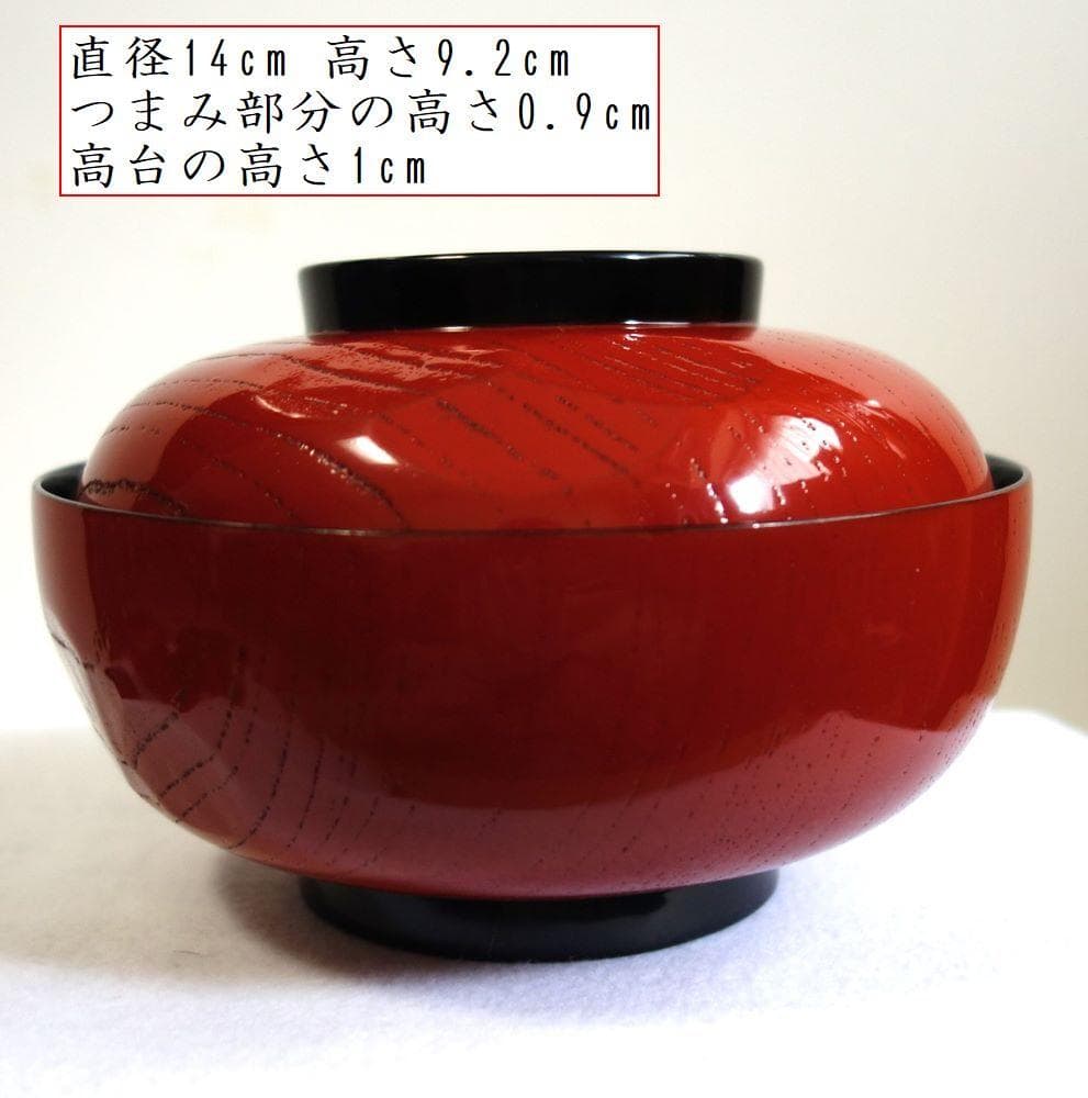 輪島塗 羊歯文様 大振り椀 ５客