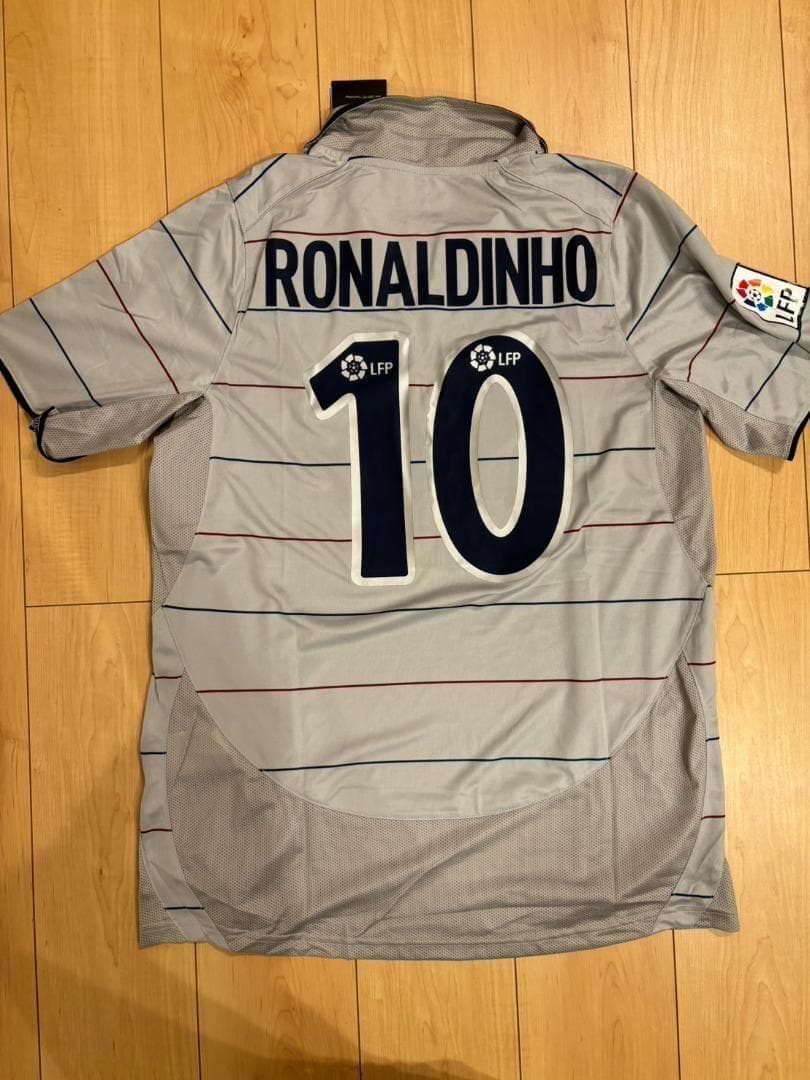 【新品タグ付】ロナウジーニョ ユニフォーム Away 2XL 03-04 バルサ
