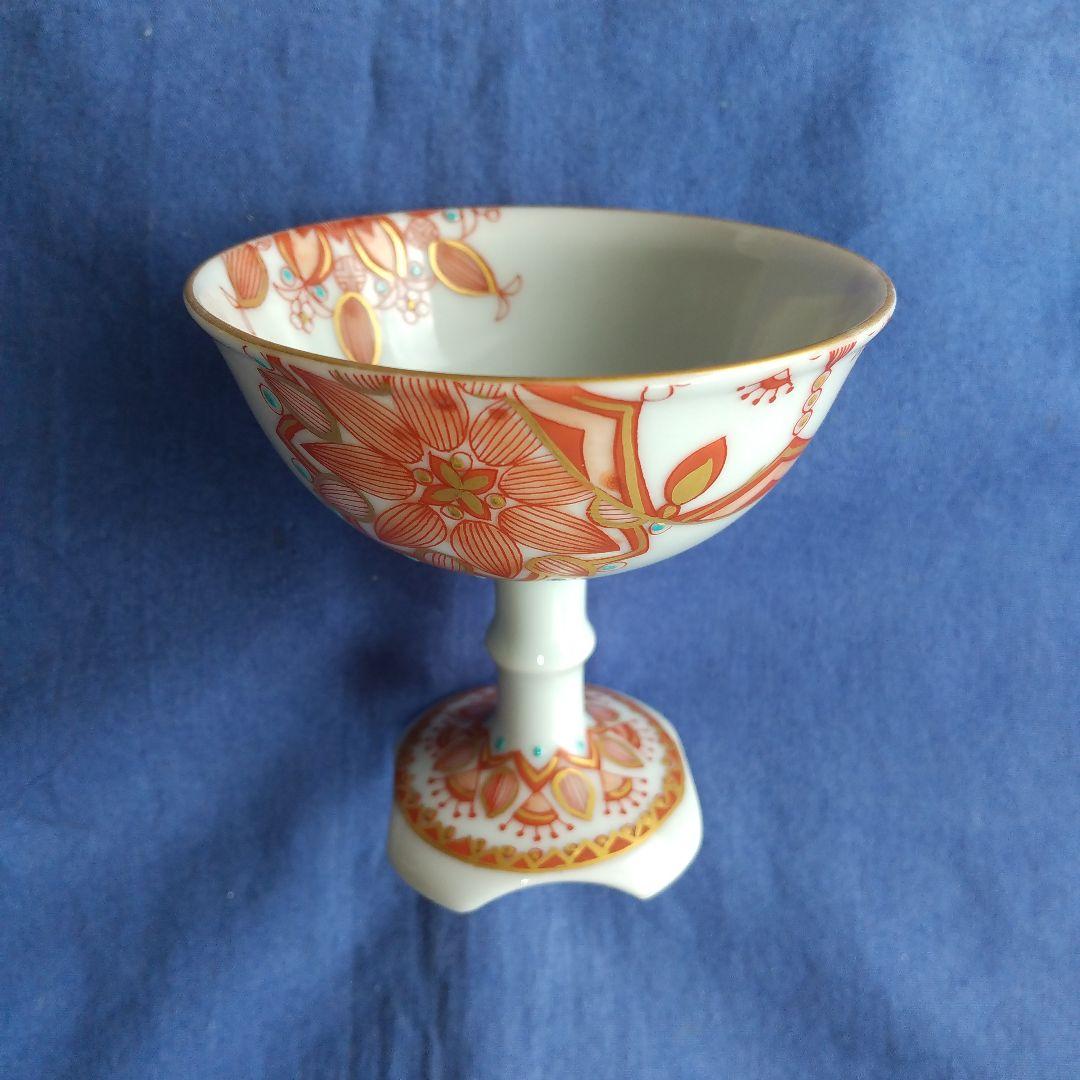 作家物♦️馬上杯 九谷　　赤絵　高　聡文