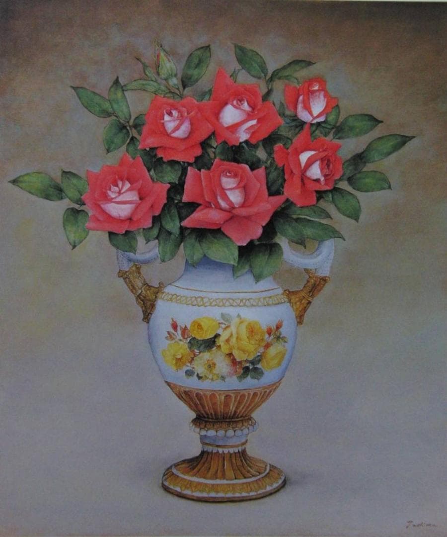 戸嶋但、【Love】、希少な画集画、新品高級額・額装付、状態良好