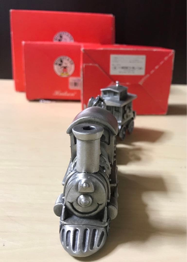 ディズニー　置物　真鍮製　列車　先頭　No.8 ミッキーマウス　最後尾　セット