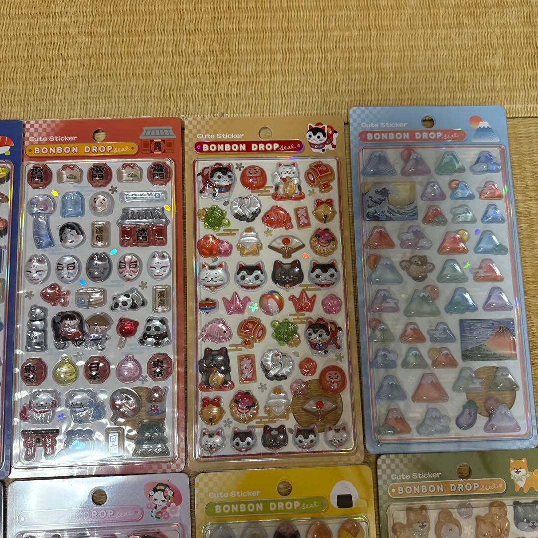 a*-様 全種類セット正規品 ボンボンドロップシール 和柄 12種コンプリートセ