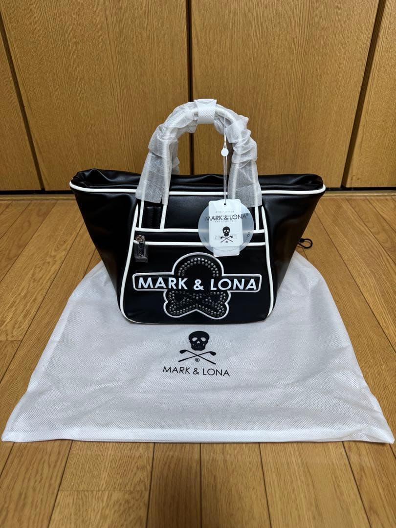MARK & LONA ゴルフハンドバッグ ブラック×ホワイト