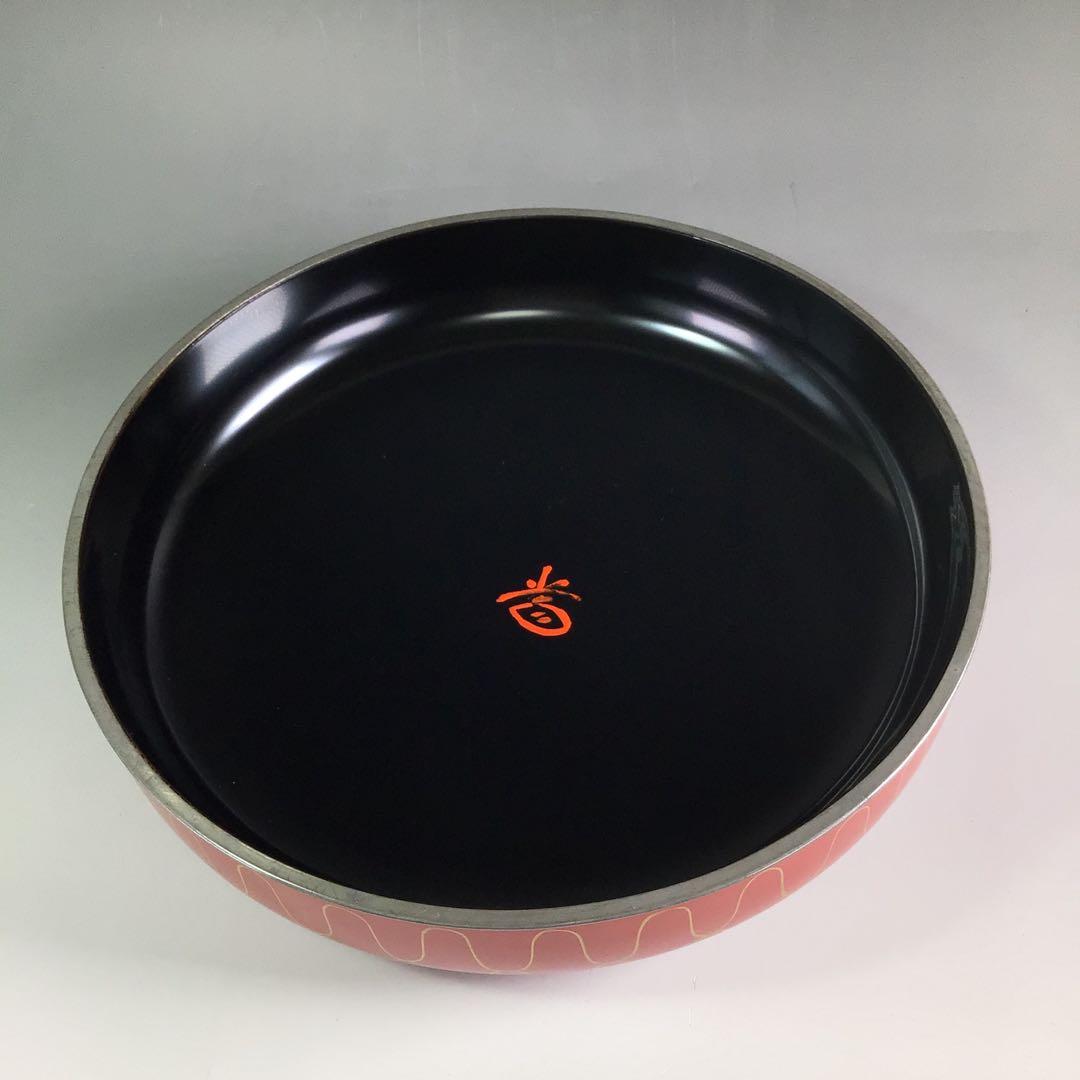 Ｒ３８２　喰籠　『岡本陽斎作』『大徳寺　藤井誡堂　箱書』『朱塗金網目蒔絵』　共箱