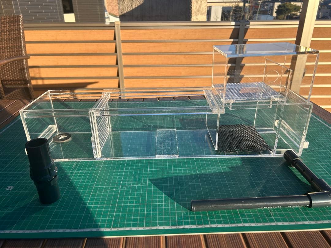 60cm水槽用　アクリル製上部濾過槽アクアポニックス仕様