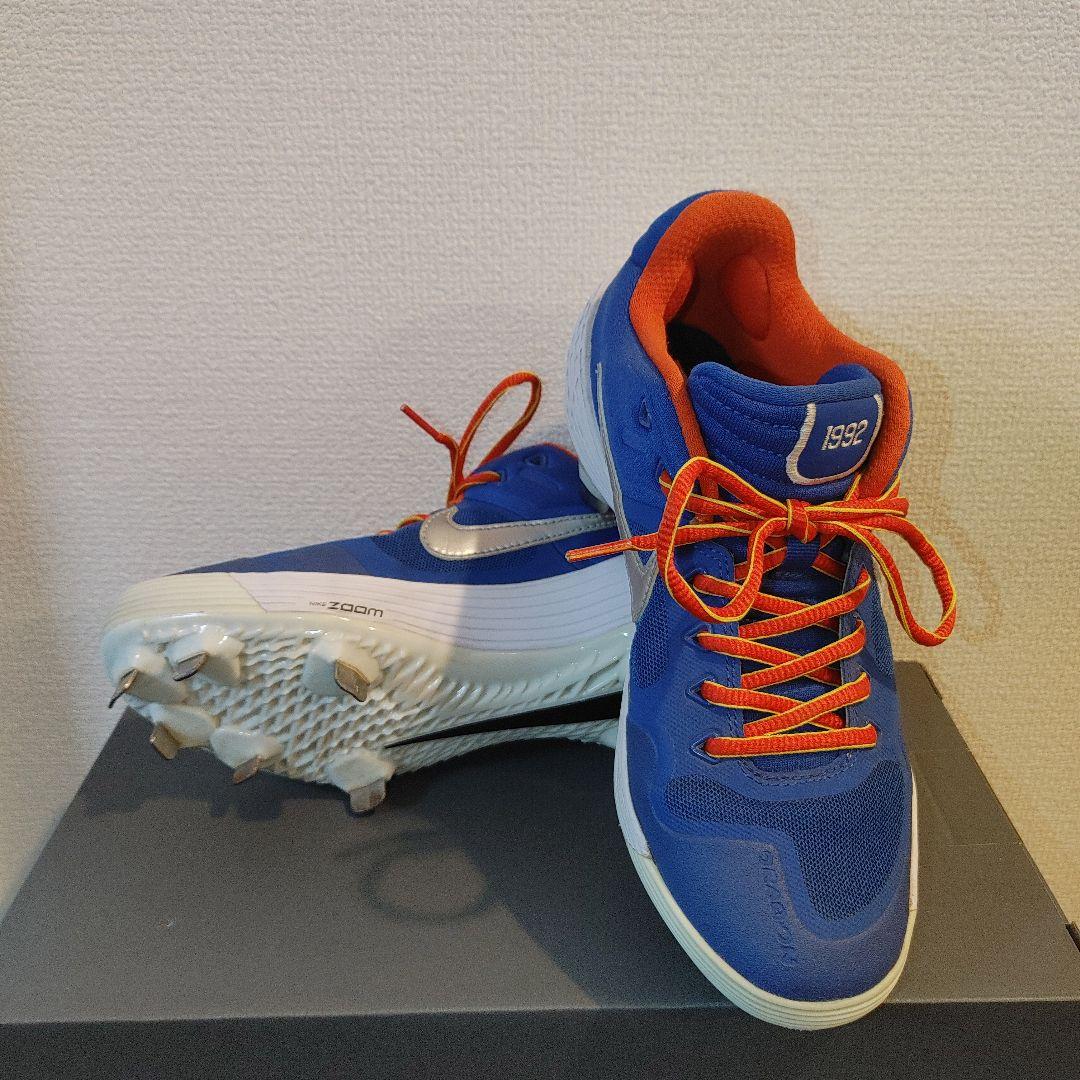 ナイキ　野球　スパイク　メタル 24.5センチ　ブルー×オレンジ