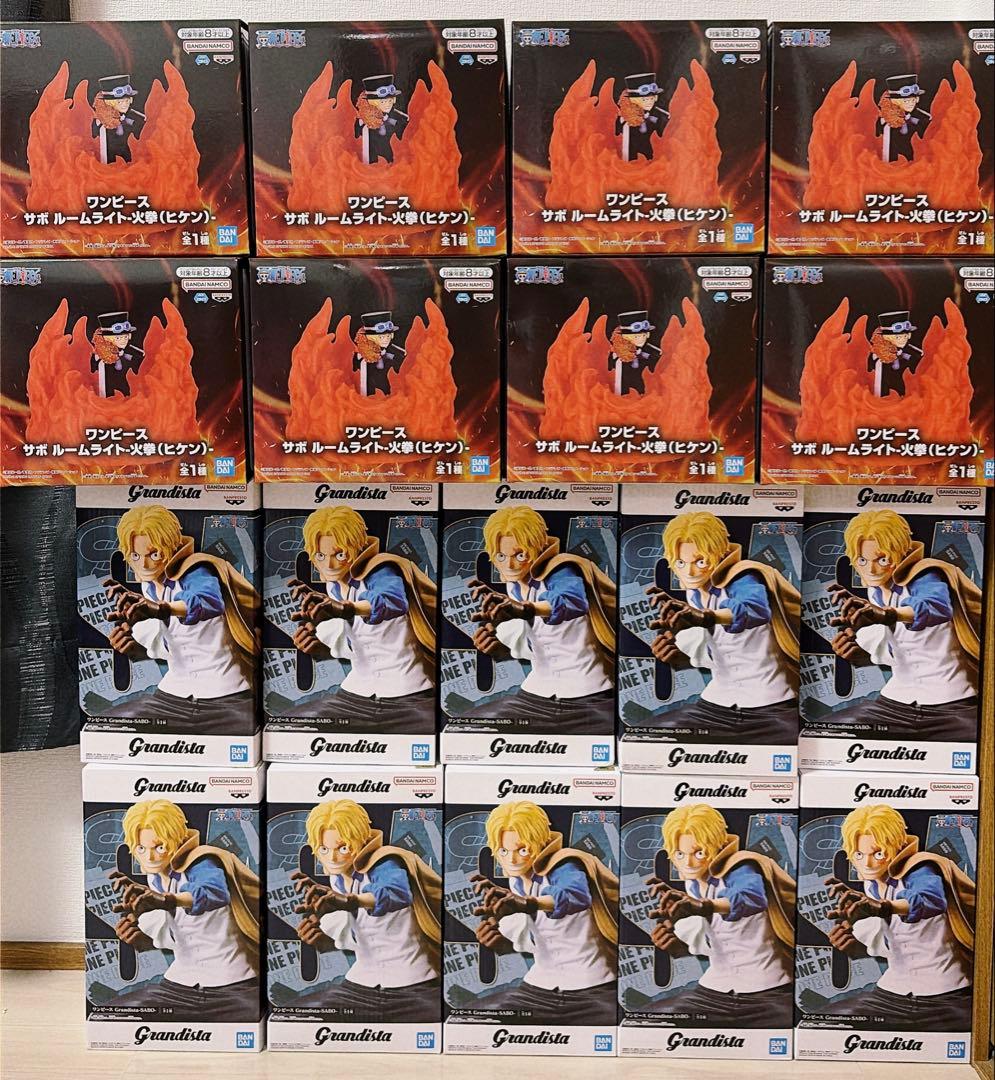 ワンピース　グランディスタ　サボ　ルームライト　火拳(ヒケン) 18個まとめ売り