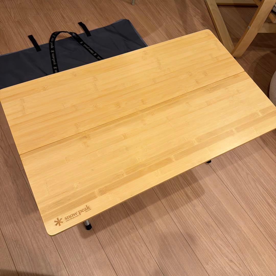 美品  peak 竹製折りたたみテーブル