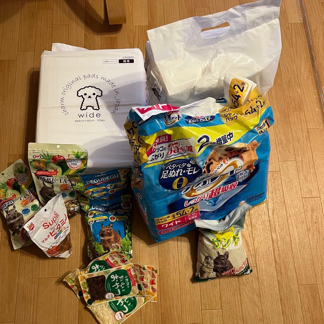 デグー　DRGU 飼育セット　餌　サンド　シートなど