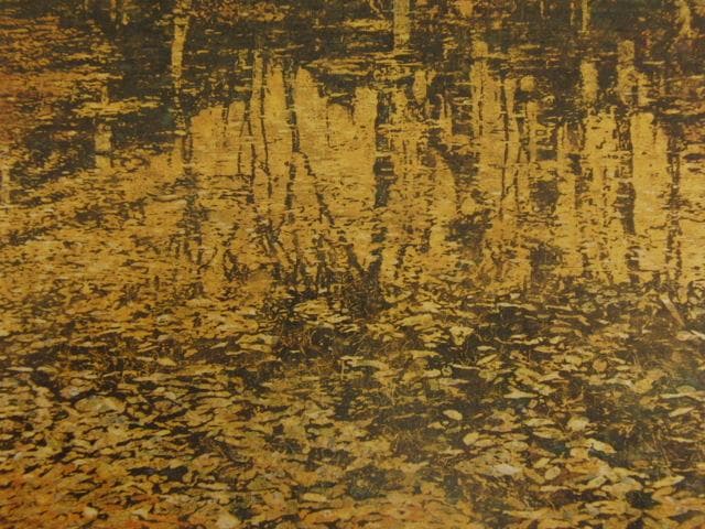 角田信四郎、【秋映】、希少な額装用画集より、新品額装付