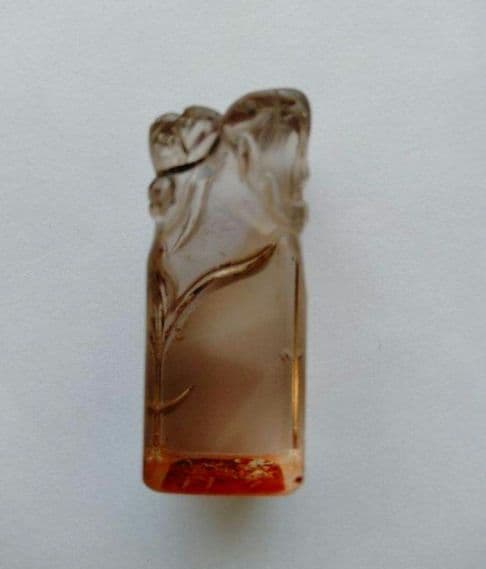 中国骨董　清の時代 貴重天然水晶印鑑 旧蔵した書道篆刻品 希少価値が高い高級印材