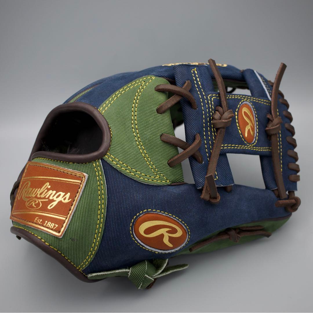 ち*ぼ様 『未使用品』表面をデニム風に加工したRawlings 限定軟式グラブ