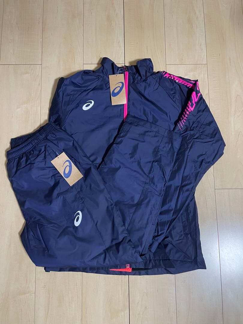 【新品タグ付】アシックス 裏トリコット ウインドブレーカー 上下セット Mサイズ