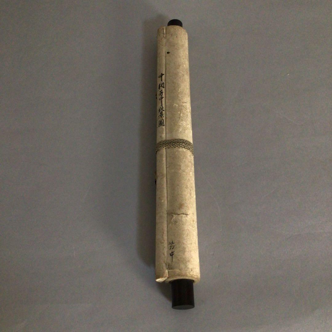 No2837掛軸　中村芳中　墨彩花鳥図　紙本　京都　琳派　古画　日本画　送料無料