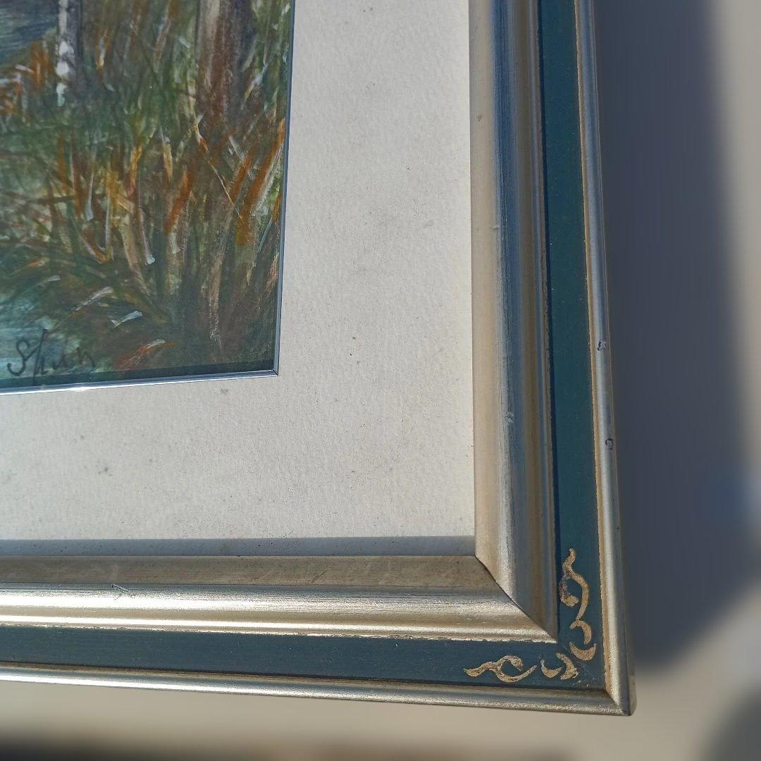 5192）水彩画　池溜り　俊の印あり