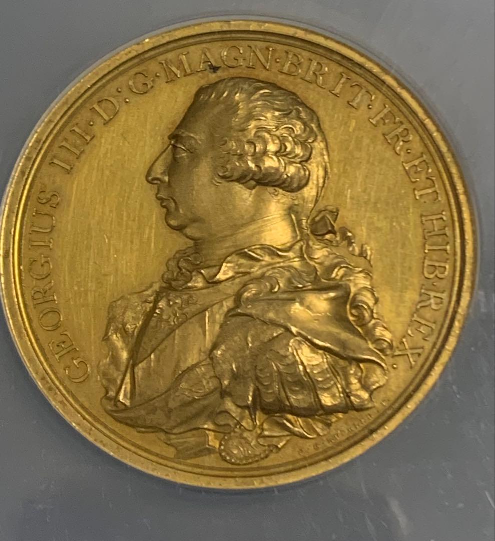 ONLY ONE &TOP POP❗️ジョージ3世 暗殺未遂　金　GILDメダル