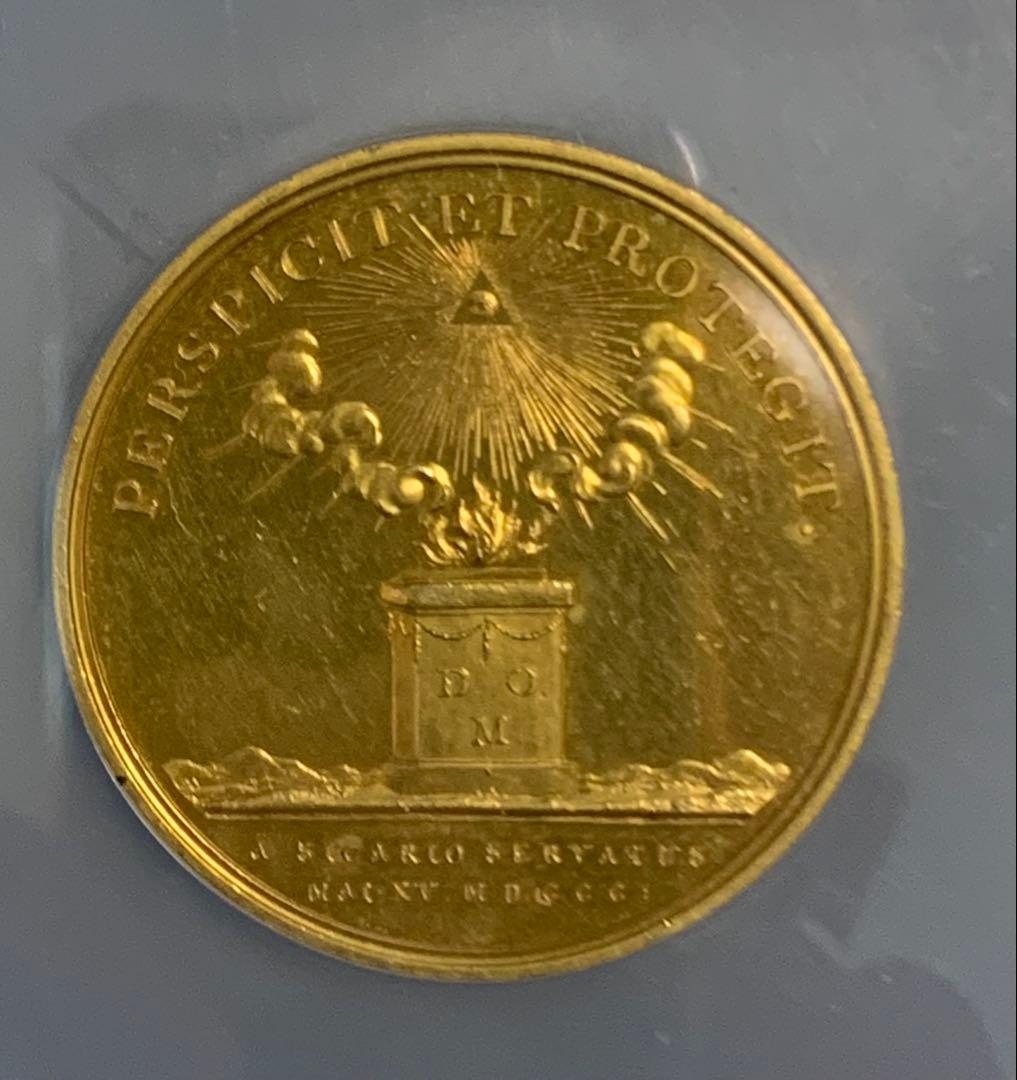 ONLY ONE &TOP POP❗️ジョージ3世 暗殺未遂　金　GILDメダル