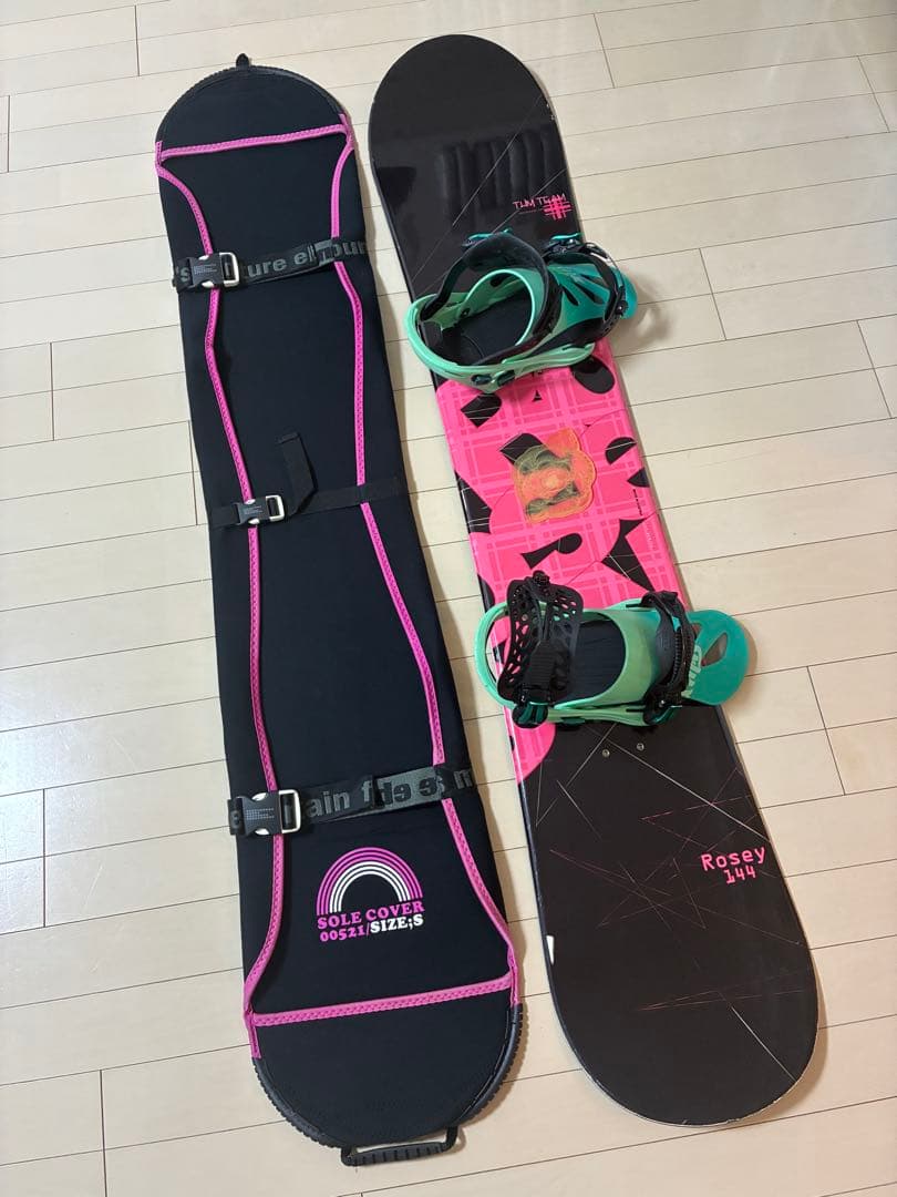 FLUX GU スノーボードセット 144cm オーストリア製ボード　カバー付