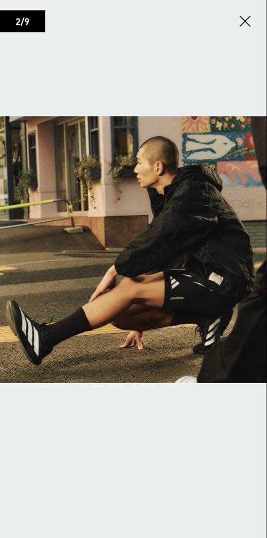 ADIZERO EVO SL WOVEN メンズ ブラック/ホワイト 26cm