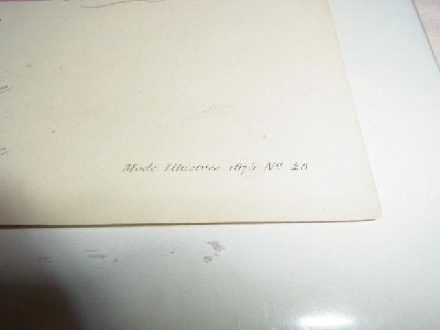 1875年銅版画◆フランス ファッション誌『ラ・モード・イリュストレ』No.48