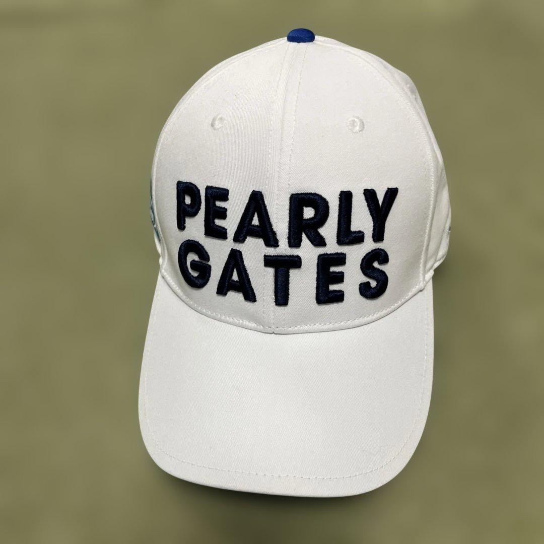 PEARLY GATES キャップ ホワイト　藤田寛之プロサイン入り